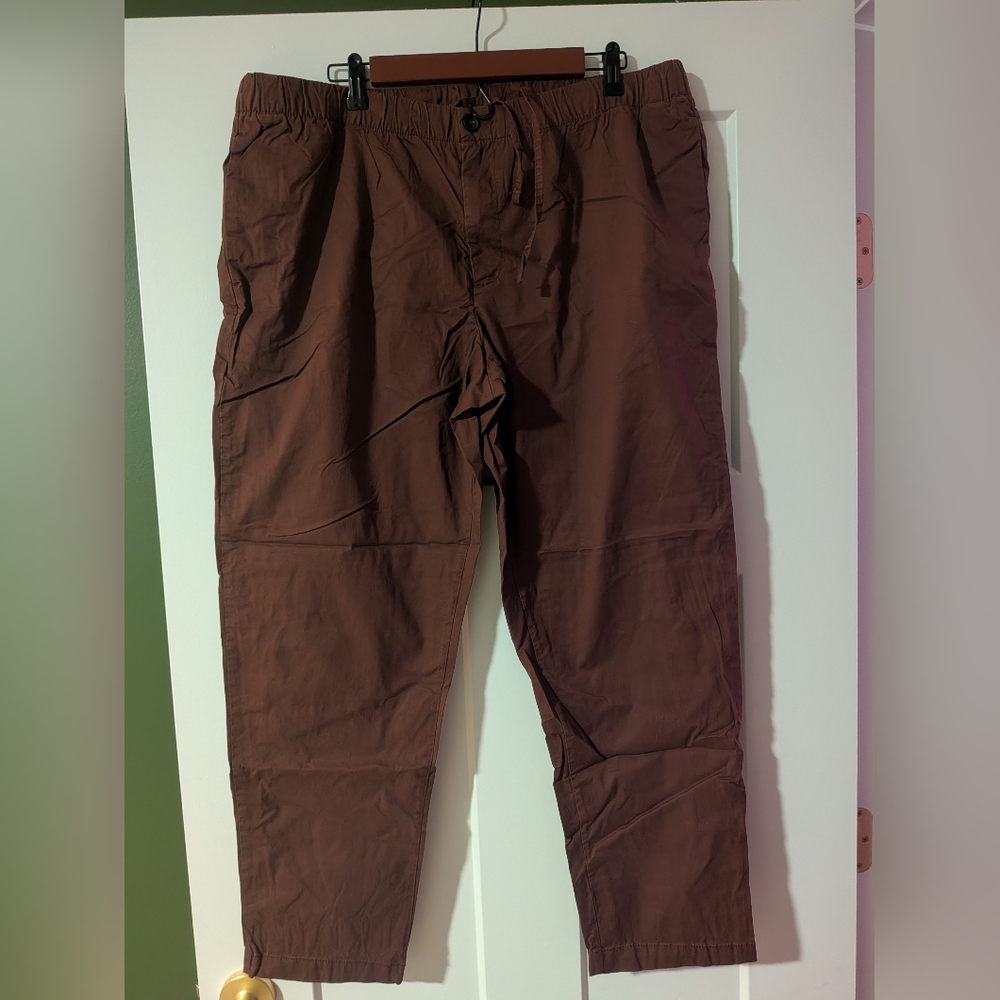VRST Performance Drawstring Elastic Waist Pocket Pants Athletic Casual Cafe XL